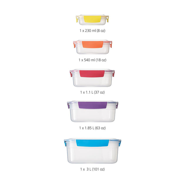 Joseph Joseph Nest Lock 5-Piece Multicolour Food Storage Container Set