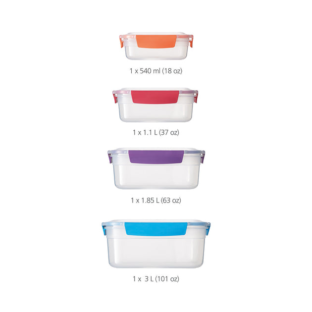 Joseph Joseph Nest Lock 4-Piece Multicolour Food Storage Container Set