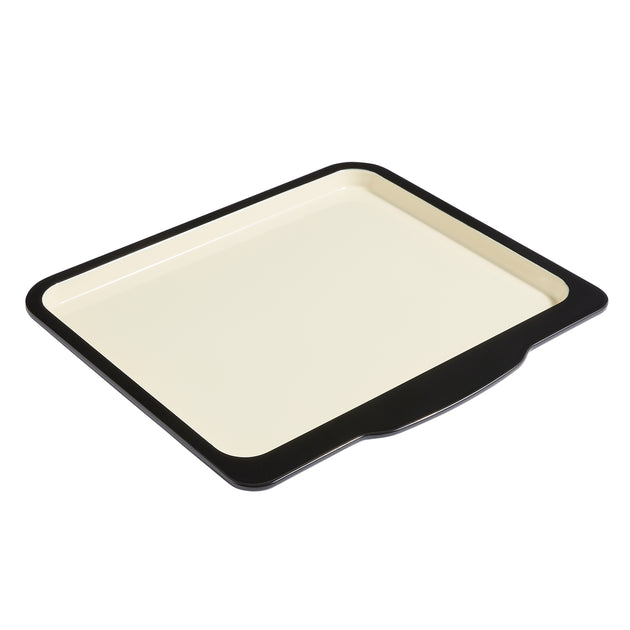 Baker & Salt Country Enamel Two Tone Premium Steel 37cm Baking Tray – Black/Cream