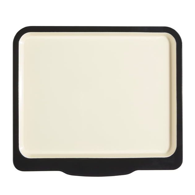 Baker & Salt Country Enamel Two Tone Premium Steel 37cm Baking Tray – Black/Cream
