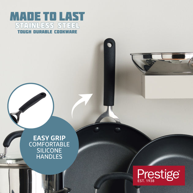 Prestige Made to Last 16cm (1.9lt) Stainless Steel Straining Saucepan
