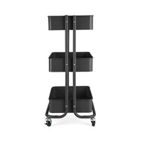 3 Tier Sturdy Metal Storage Trolley on Wheels