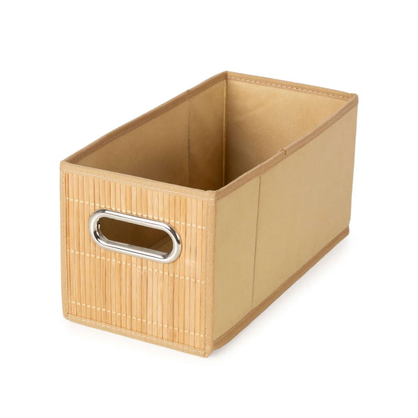 Small Collapsible Bamboo Style Basket
