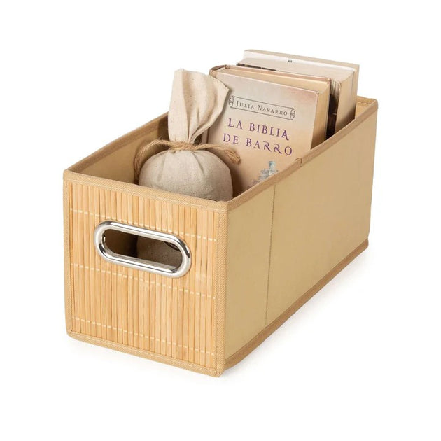 Small Collapsible Bamboo Style Basket