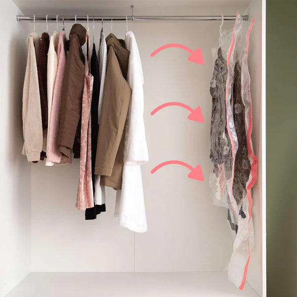 Set of 2 Hanging Vacuum Bags with Hooks