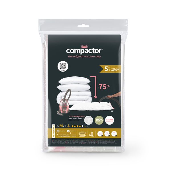 Set of 5 Vacuum Compression Bags