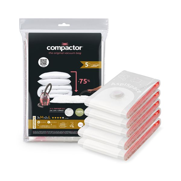 Set of 5 Vacuum Compression Bags