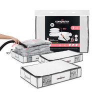 Set of 3 Large Semi Rigid Vacuum Storage Boxes