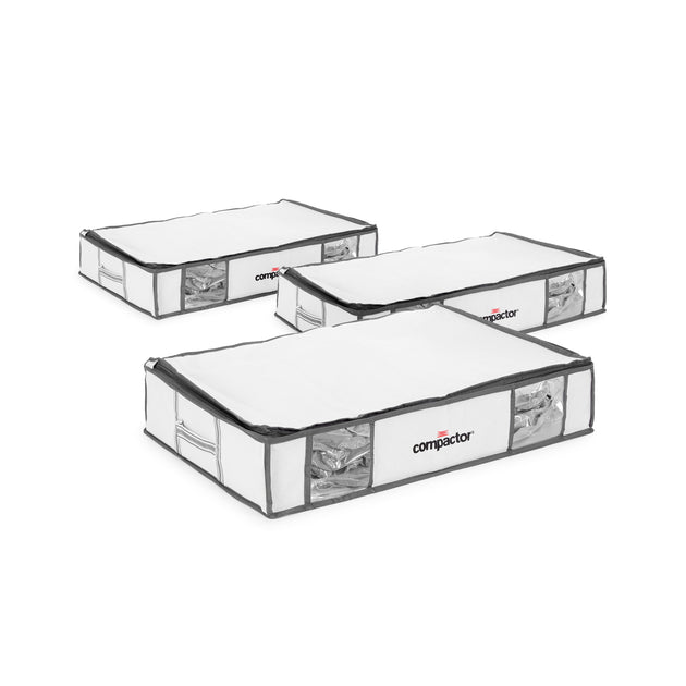 Set of 3 Large Semi Rigid Vacuum Storage Boxes