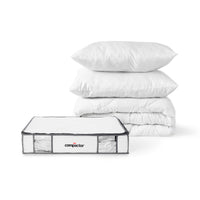 Set of 3 Large Semi Rigid Vacuum Storage Boxes White