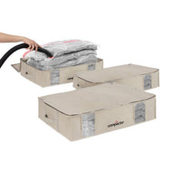 Set of 3 Large Semi Rigid Vacuum Storage Boxes
