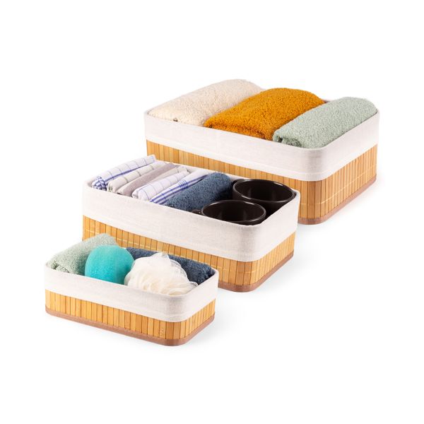 Set of 3 Bamboo Baskets
