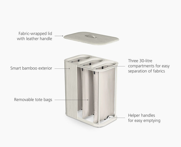 Joseph Joseph Tota Trio Luxe 90L Laundry Separation Basket