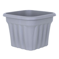 Wham Vista 49cm Square Plastic Garden Planter Upcycle Grey