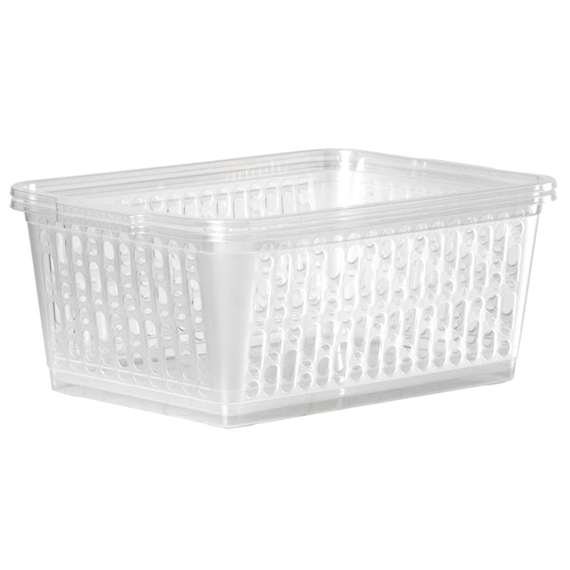 Pack of 2 - Large Plastic Handy Tidy Baskets