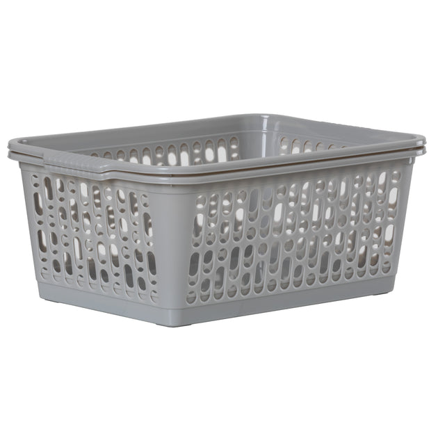 Pack of 2 - Large Plastic Handy Tidy Baskets