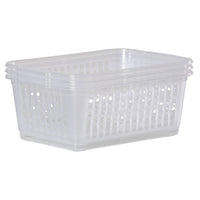 Pack of 3 - Medium Plastic Handy Tidy Storage Basket