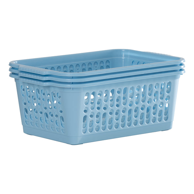 Pack of 3 - Medium Plastic Handy Tidy Storage Basket