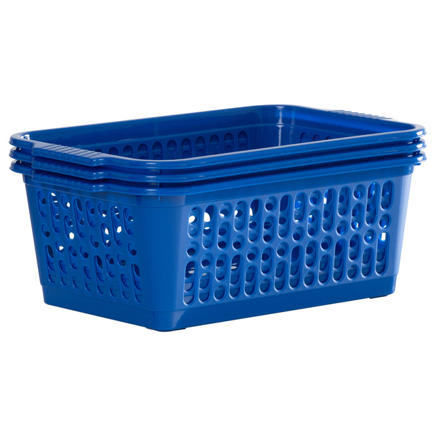 Pack of 3 - Medium Plastic Handy Tidy Storage Basket