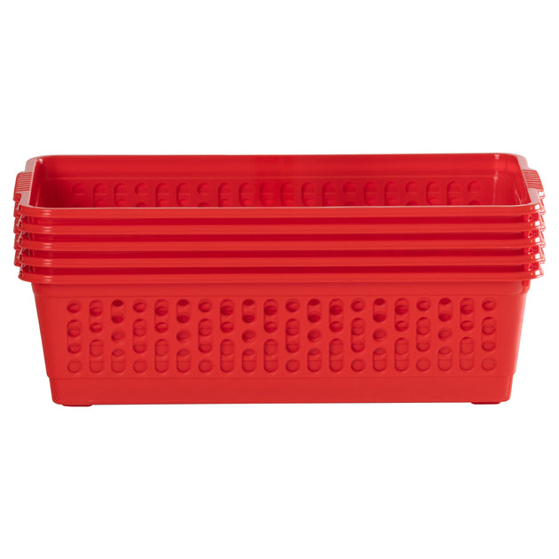 Pack of 5 - Small Plastic Handy Tidy Baskets