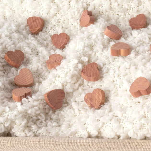 Pack of 15 Cedar Wood Moth Repellent Hearts