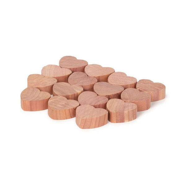 Pack of 15 Cedar Wood Moth Repellent Hearts