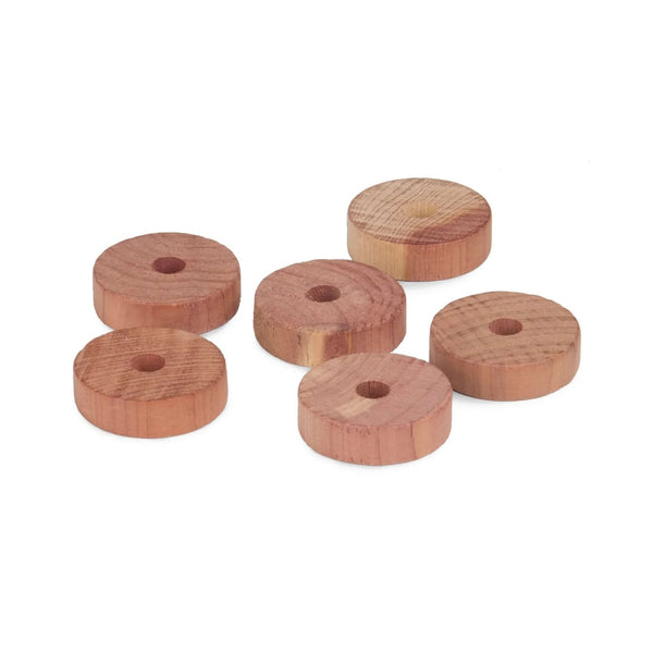 Pack of 6 Cedar Wood Moth Repellent Rings