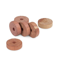 Pack of 6 Cedar Wood Moth Repellent Rings