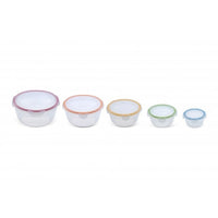 Lock & Lock Nestable 5 Piece Round Plastic Container Set
