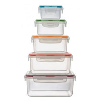 Lock & Lock Nestable 5 Piece Square Plastic Container Set