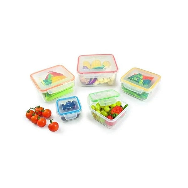 Lock & Lock Nestable 5 Piece Square Plastic Container Set