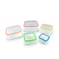 Lock & Lock Nestable 5 Piece Square Plastic Container Set