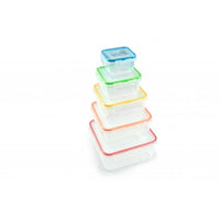 Lock & Lock Nestable 5 Piece Square Plastic Container Set