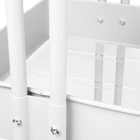3 Tier Sturdy Metal Storage Trolley on Wheels
