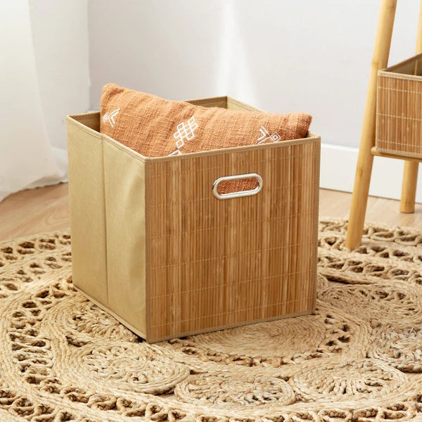 Large Collapsible Bamboo Style Basket