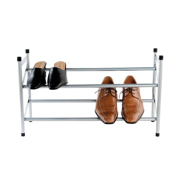 Expandable 2 Tier Metal Shoe Rack