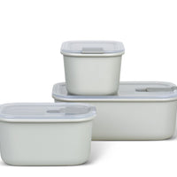 Mepal EasyClip Medium 3-Piece Food Storage Box Set Nordic White