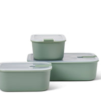 Mepal EasyClip Large 3-Piece Food Storage Box Set Nordic Sage
