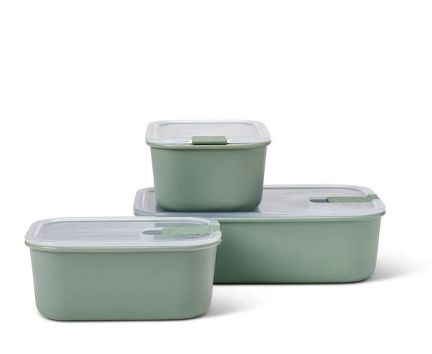 Mepal EasyClip Large 3-Piece Food Storage Box Set Nordic Sage