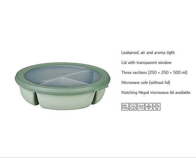 Mepal Cirqula 3-Compartment Freezer Bento Bowl