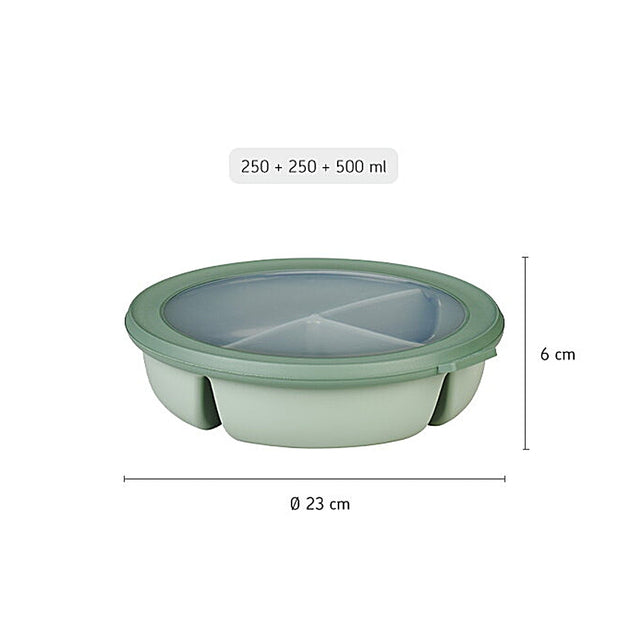 Mepal Cirqula 3-Compartment Freezer Bento Bowl