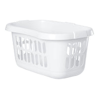 Wham Casa Easy-Carry Plastic Hipster Laundry Basket Ice White